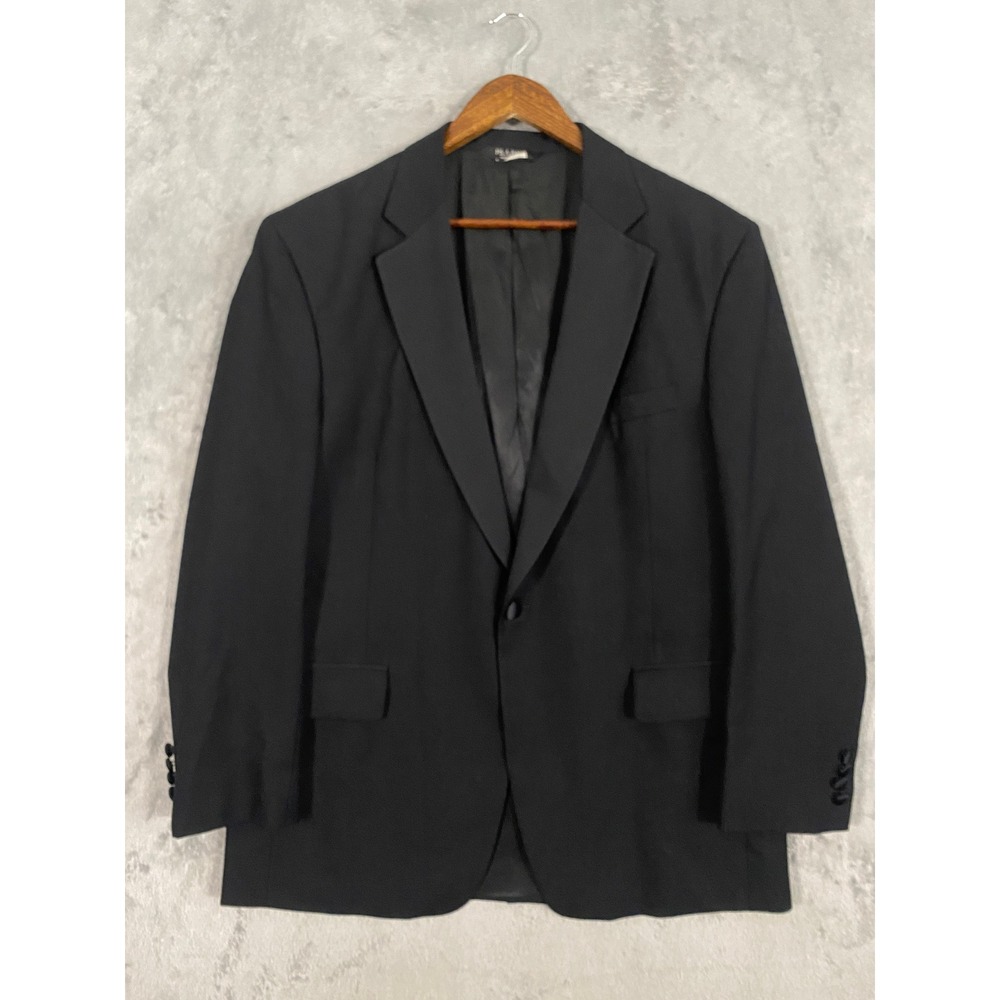 Jos. A. Bank Tuxedo Jacket 44R Black Wool Notch Lapel Formal Black Tie Wedding